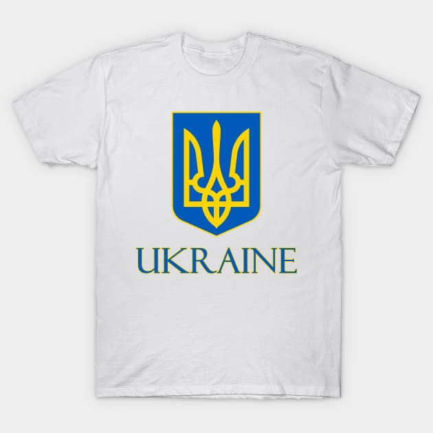 Ukraine - Coat of Arms Design T-Shirt by Naves